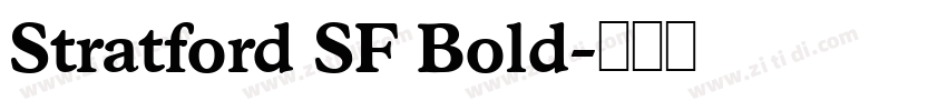 Stratford SF Bold字体转换